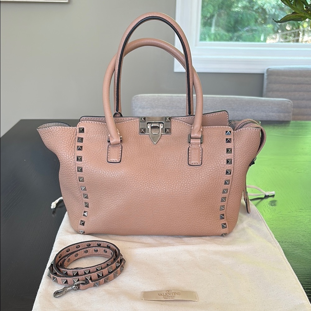 Authentic Valentino Studded Satchel Bag with Strap